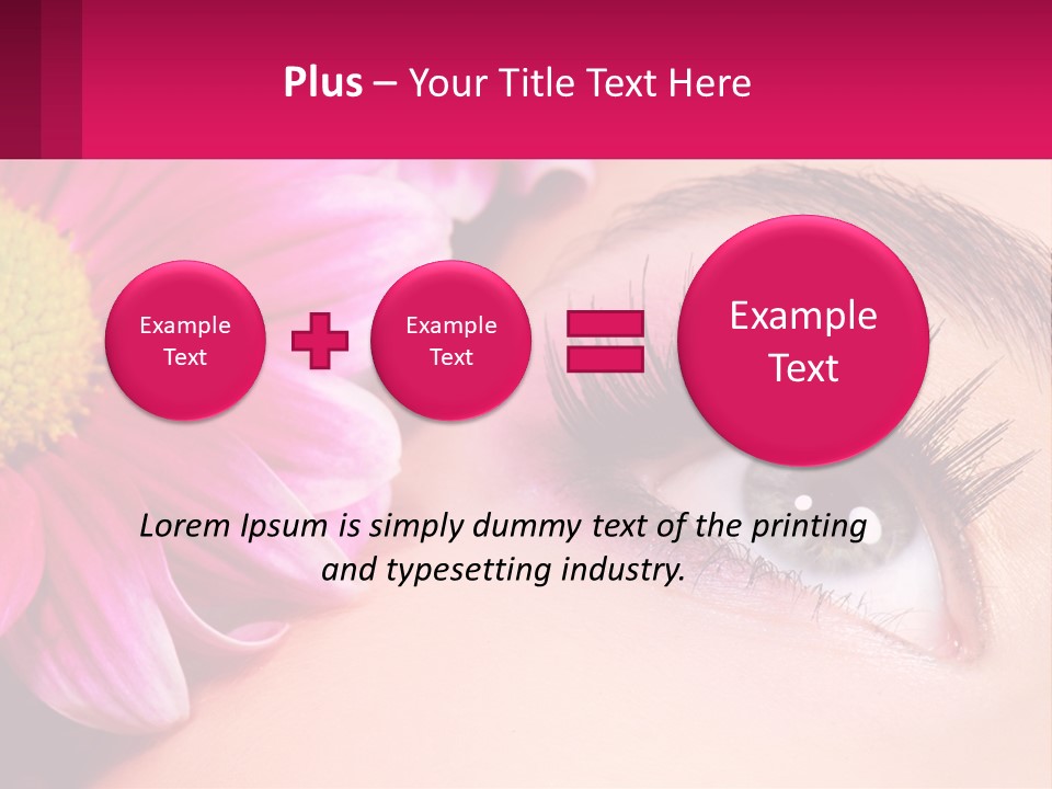 Female Eyeball Skin PowerPoint Template
