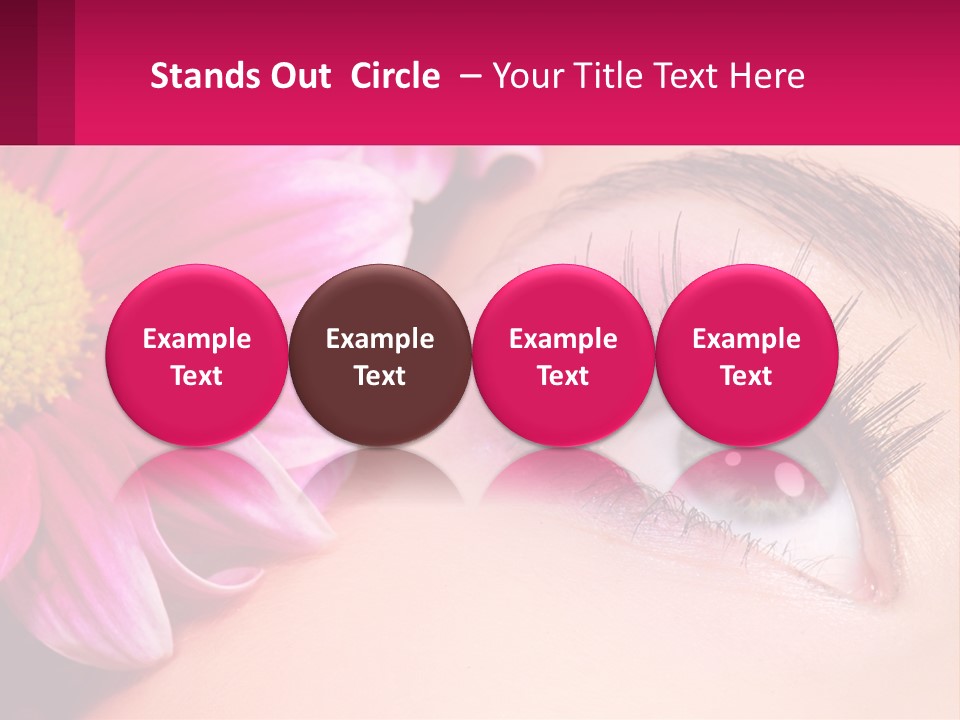 Female Eyeball Skin PowerPoint Template