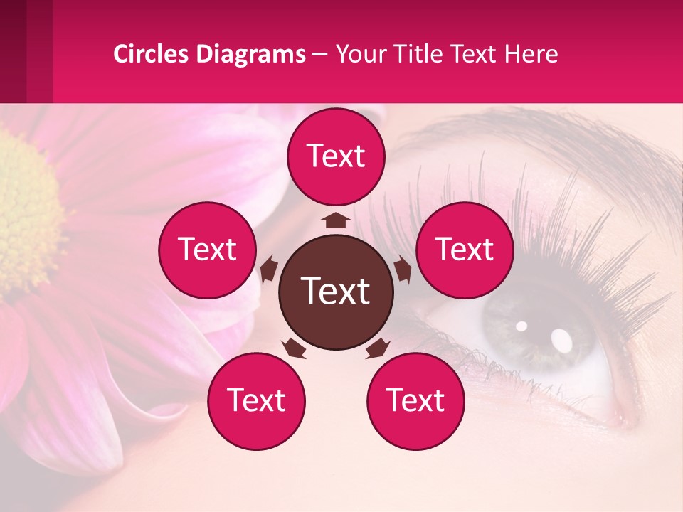 Female Eyeball Skin PowerPoint Template