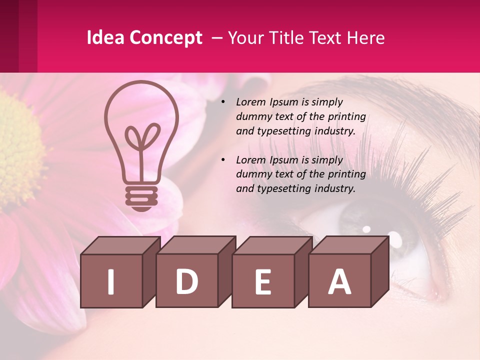 Female Eyeball Skin PowerPoint Template