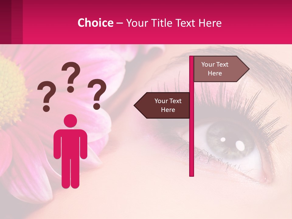 Female Eyeball Skin PowerPoint Template
