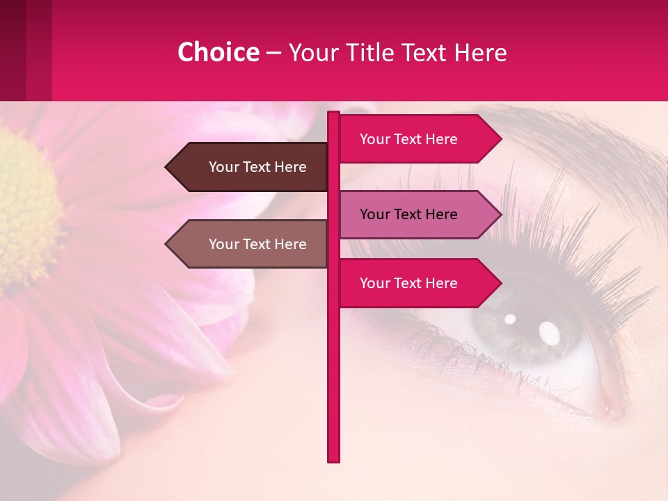 Female Eyeball Skin PowerPoint Template