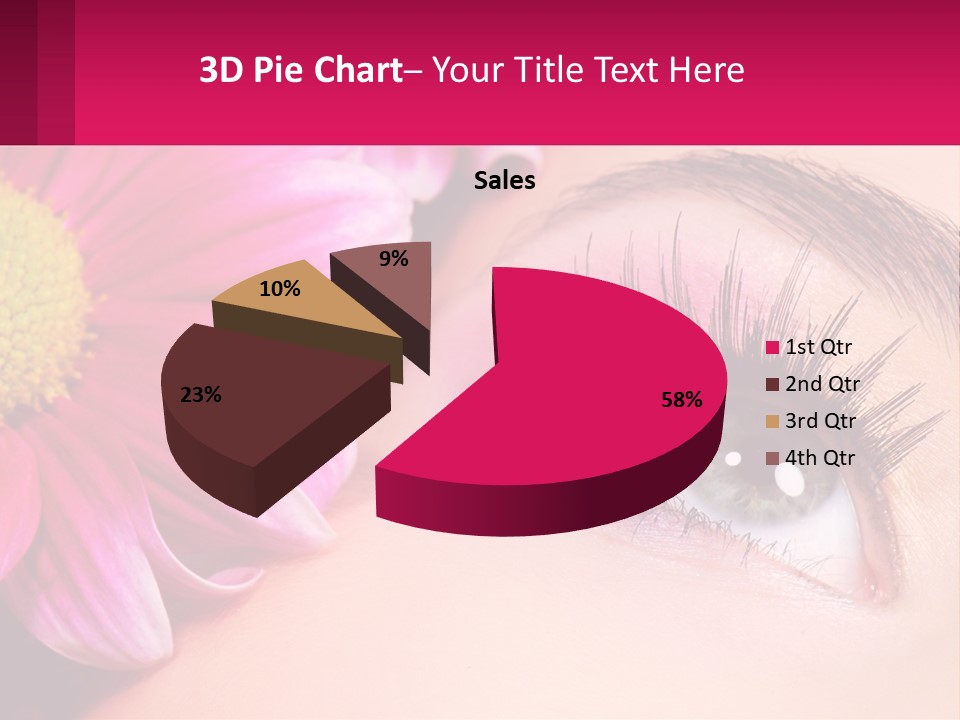 Female Eyeball Skin PowerPoint Template