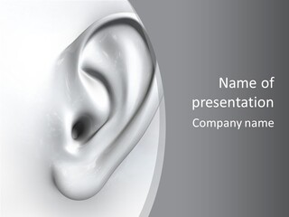 Volume Human Hear PowerPoint Template