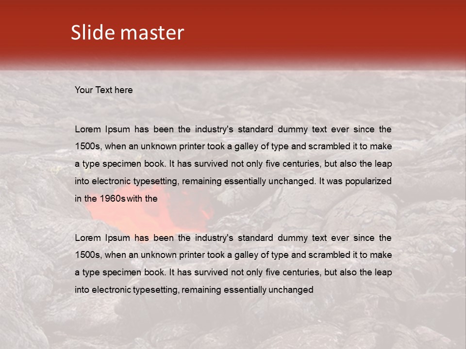 Sweltering Lava Island PowerPoint Template