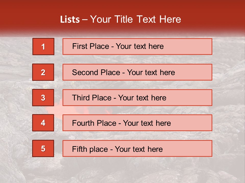 Sweltering Lava Island PowerPoint Template