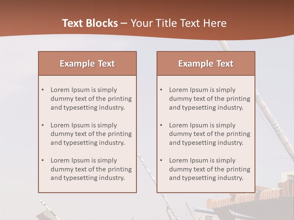 Boat Ship Harbour PowerPoint Template