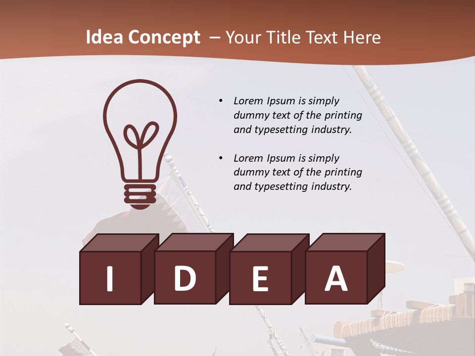 Boat Ship Harbour PowerPoint Template