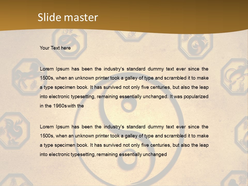 Astrology Sepia Symbols PowerPoint Template