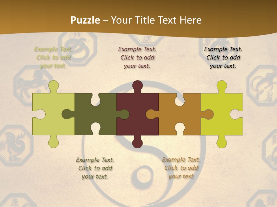 Astrology Sepia Symbols PowerPoint Template