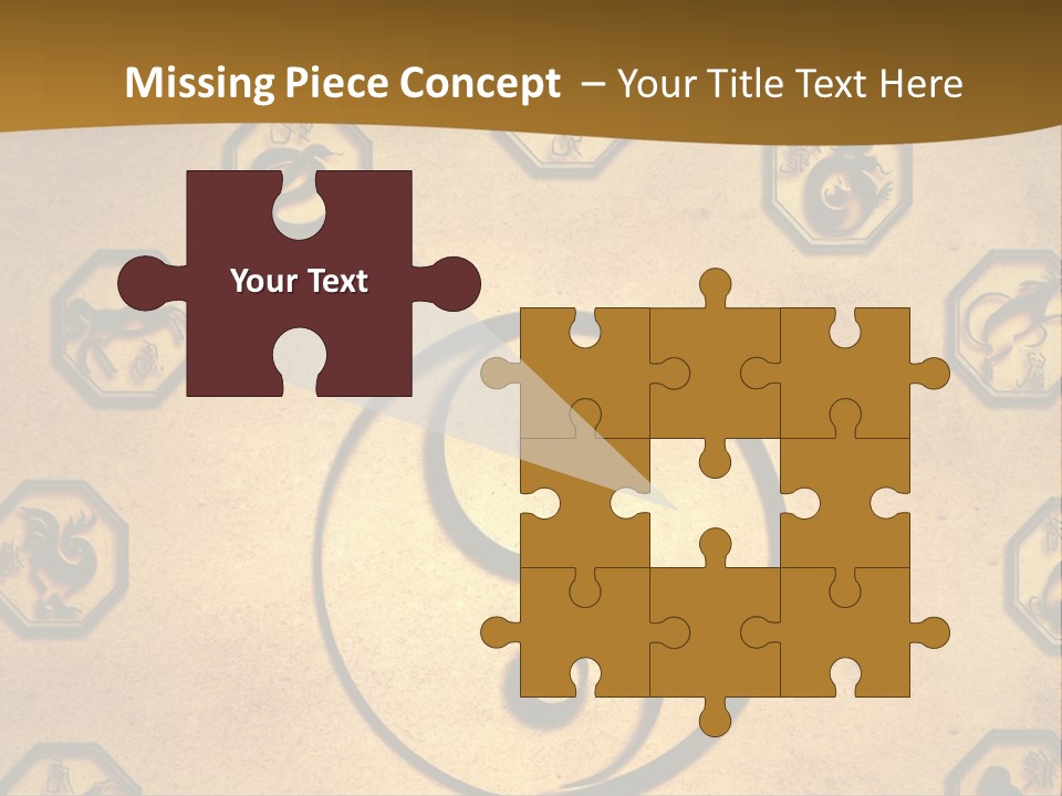 Astrology Sepia Symbols PowerPoint Template