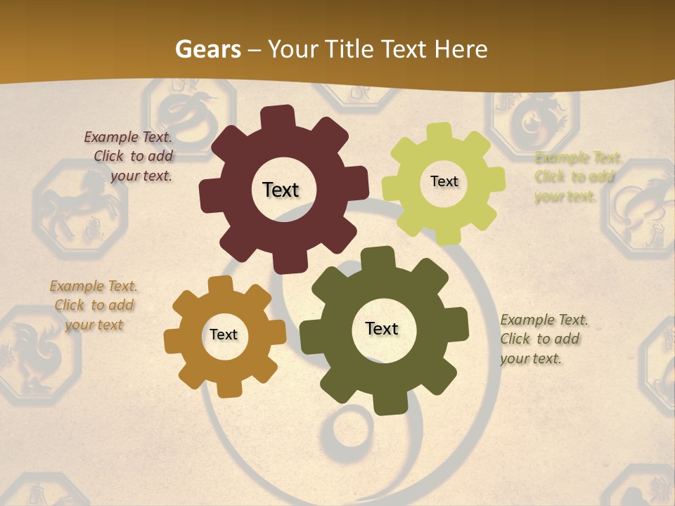 Astrology Sepia Symbols PowerPoint Template