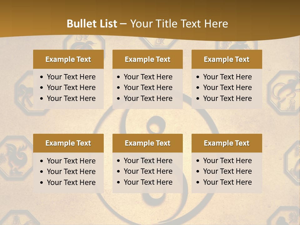 Astrology Sepia Symbols PowerPoint Template