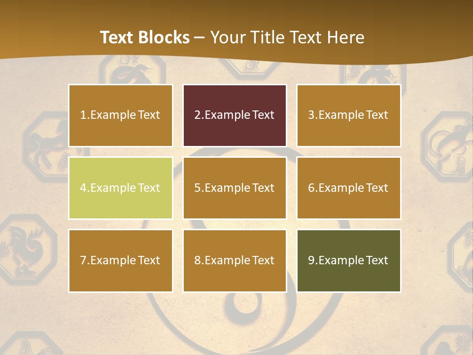 Astrology Sepia Symbols PowerPoint Template