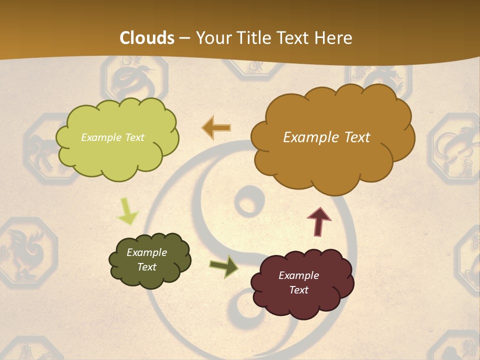 Astrology Sepia Symbols PowerPoint Template