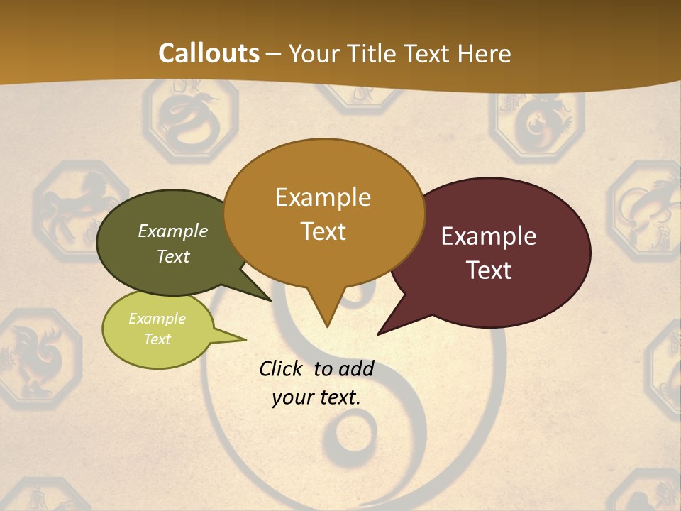 Astrology Sepia Symbols PowerPoint Template