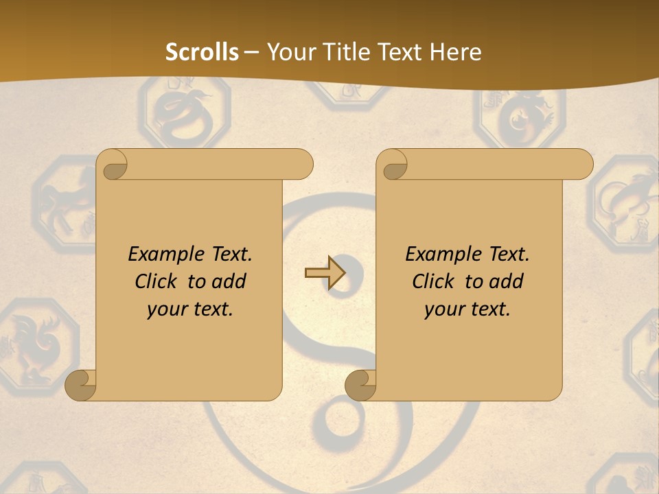 Astrology Sepia Symbols PowerPoint Template