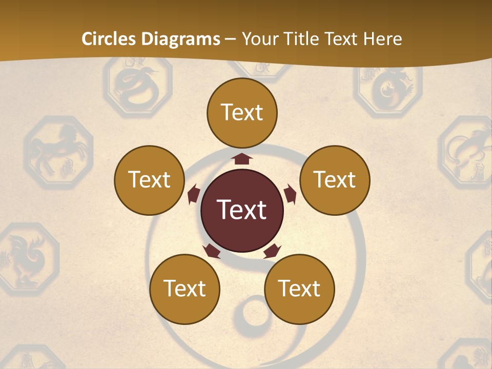 Astrology Sepia Symbols PowerPoint Template