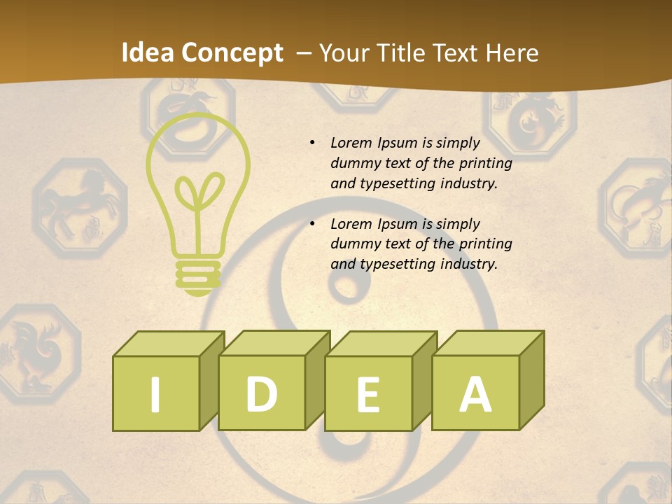 Astrology Sepia Symbols PowerPoint Template