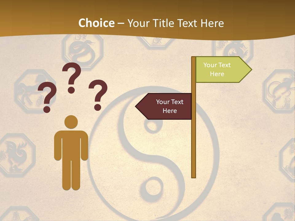 Astrology Sepia Symbols PowerPoint Template