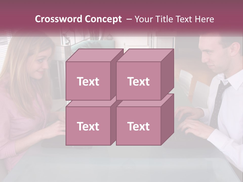 Office Working Typing PowerPoint Template