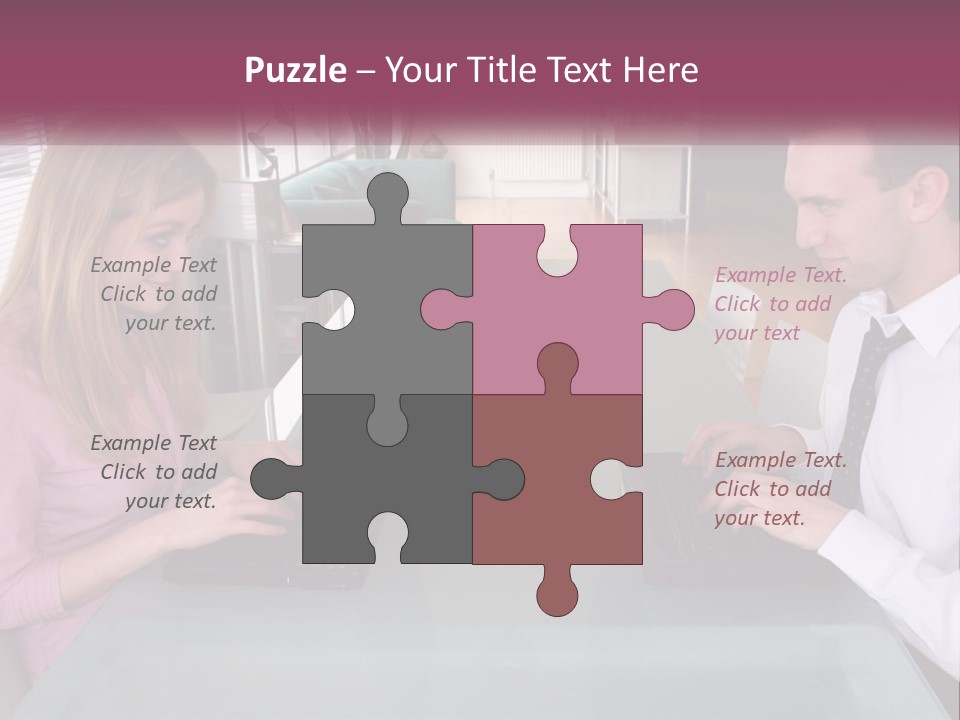 Office Working Typing PowerPoint Template