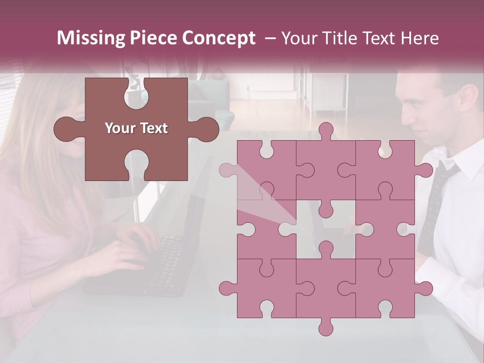 Office Working Typing PowerPoint Template