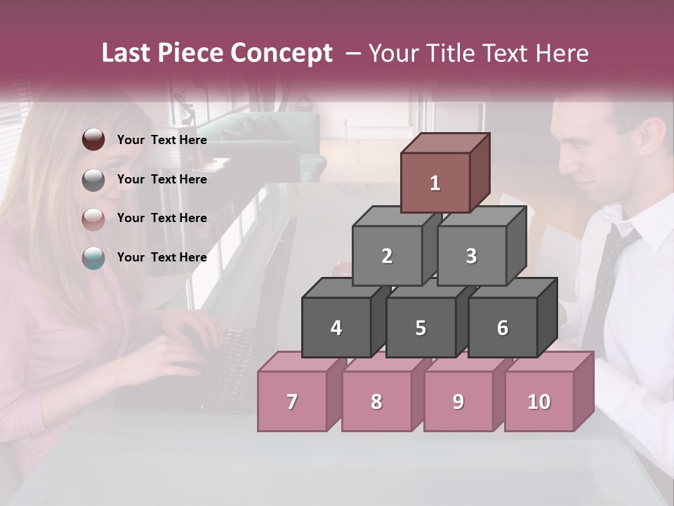 Office Working Typing PowerPoint Template
