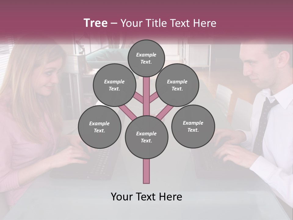 Office Working Typing PowerPoint Template
