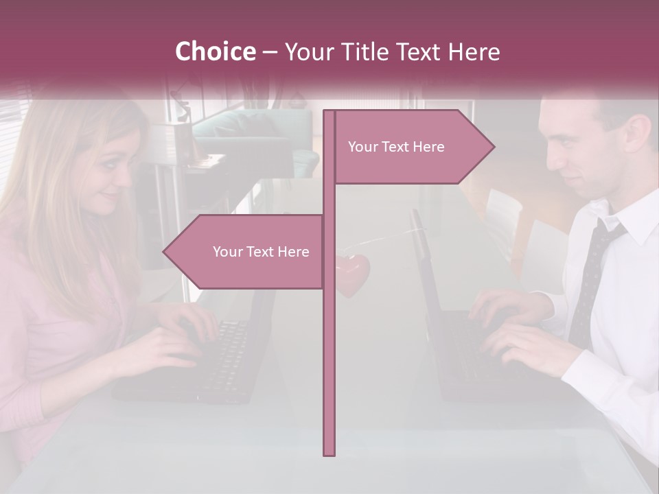 Office Working Typing PowerPoint Template