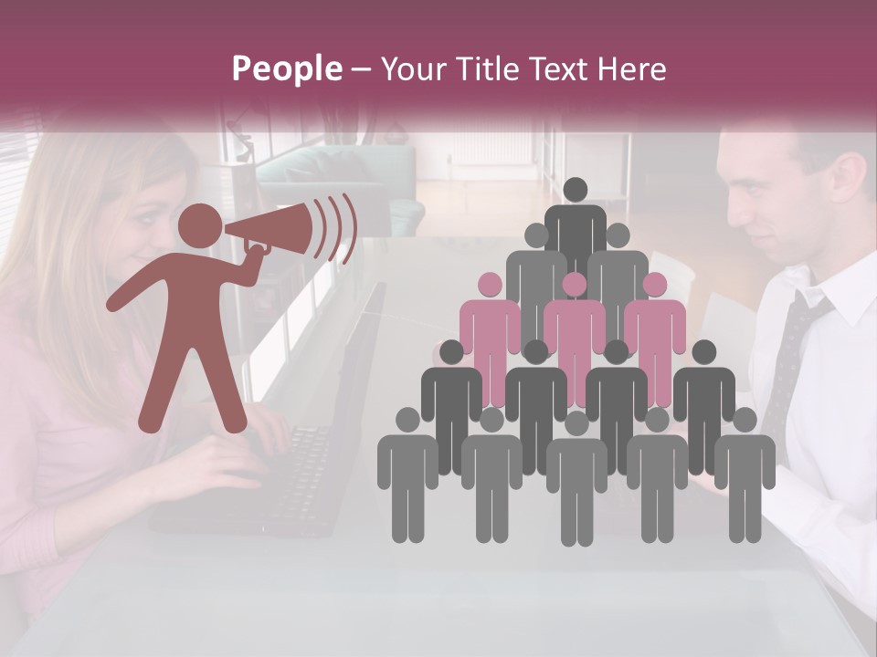 Office Working Typing PowerPoint Template