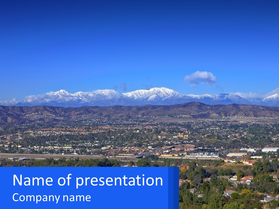 Winter Housing Panorama PowerPoint Template