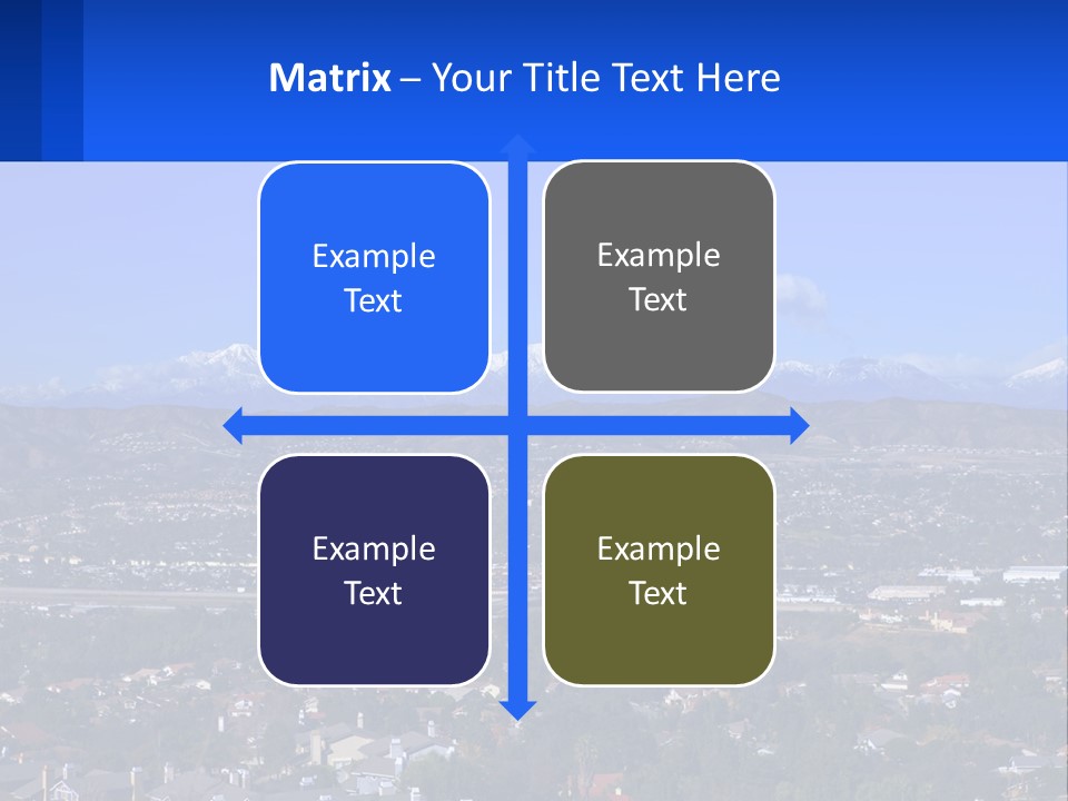 Winter Housing Panorama PowerPoint Template