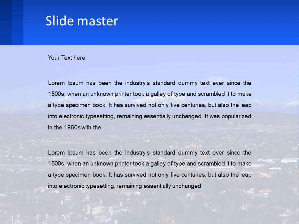 Winter Housing Panorama PowerPoint Template