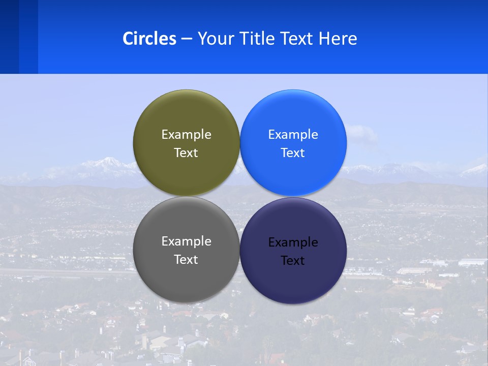 Winter Housing Panorama PowerPoint Template