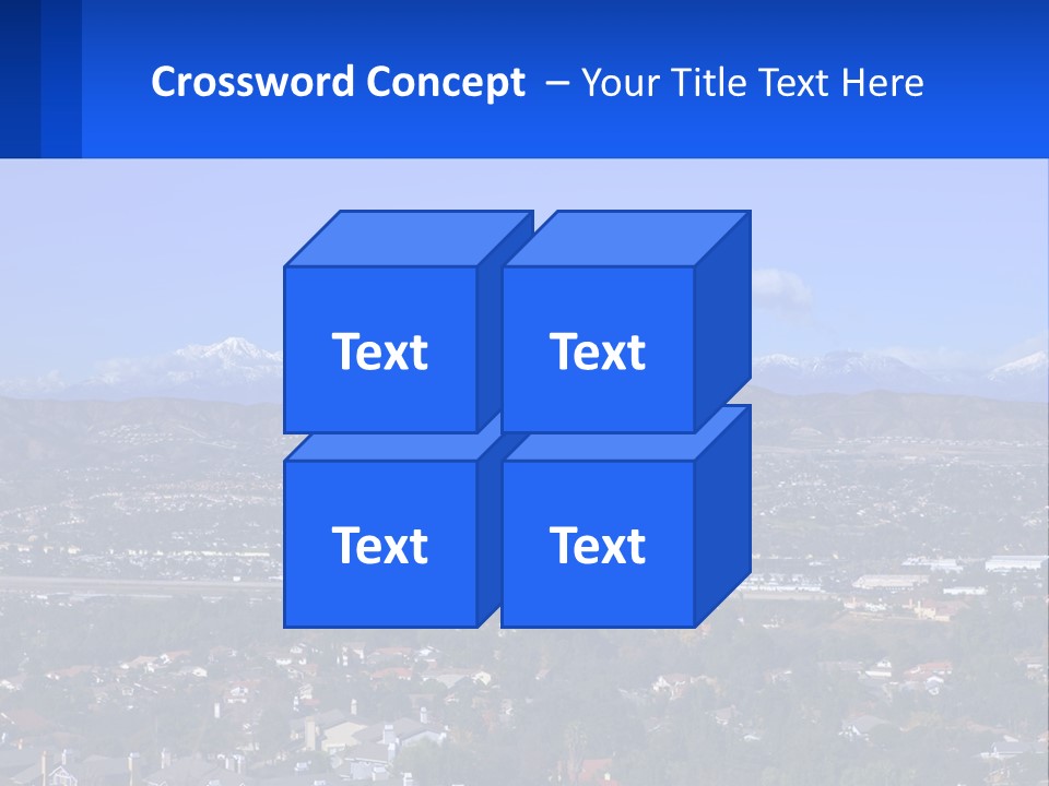 Winter Housing Panorama PowerPoint Template