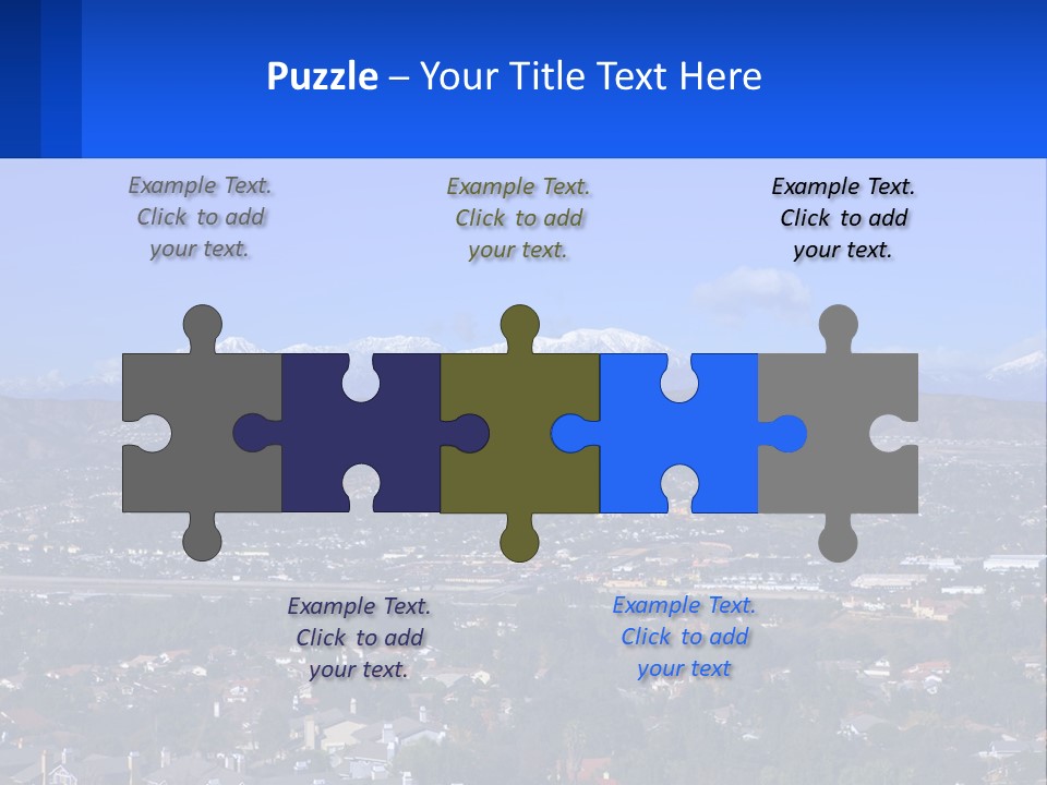 Winter Housing Panorama PowerPoint Template