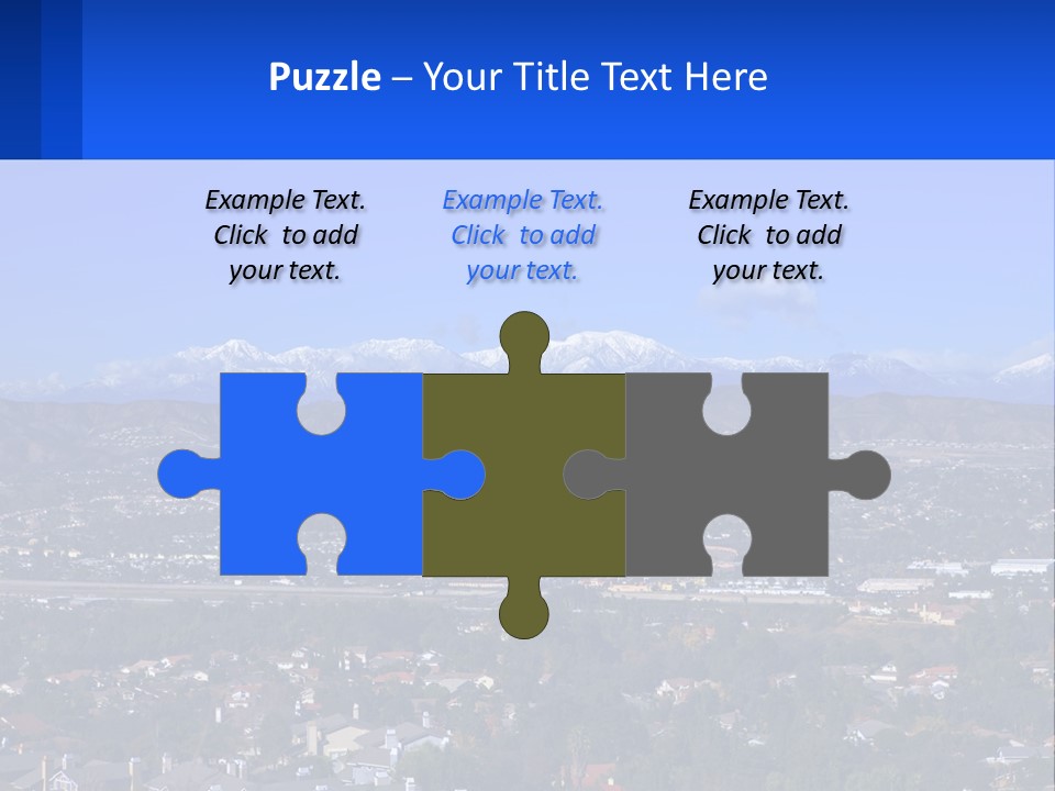 Winter Housing Panorama PowerPoint Template