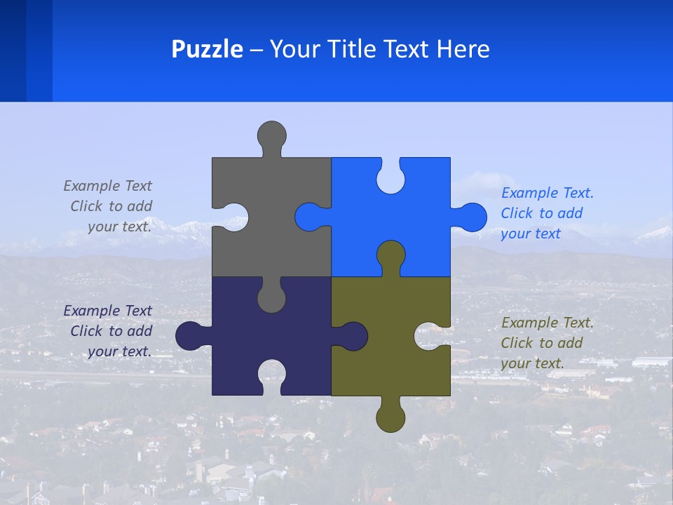Winter Housing Panorama PowerPoint Template