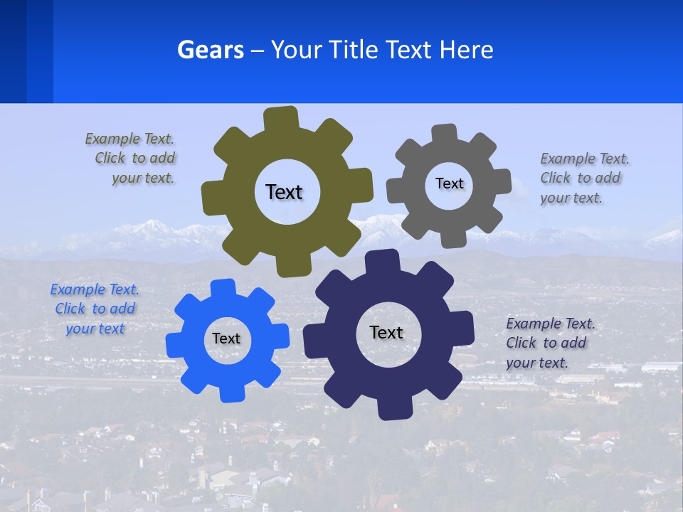 Winter Housing Panorama PowerPoint Template