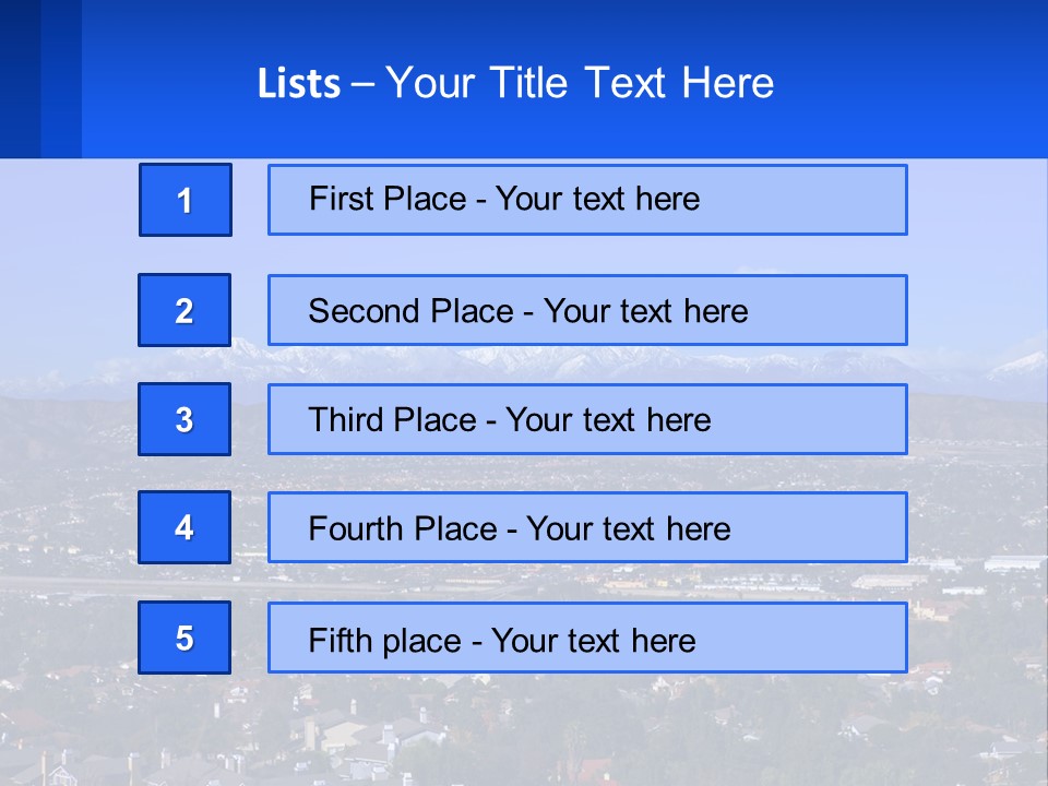 Winter Housing Panorama PowerPoint Template
