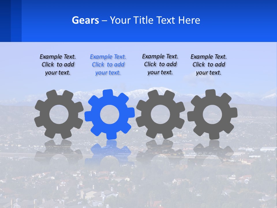 Winter Housing Panorama PowerPoint Template