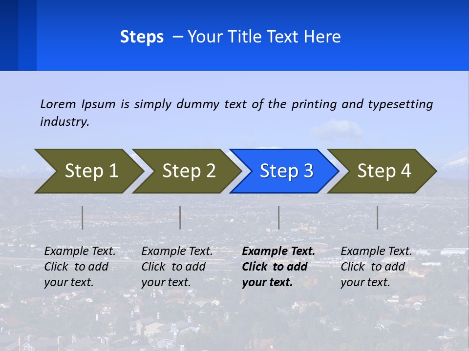 Winter Housing Panorama PowerPoint Template