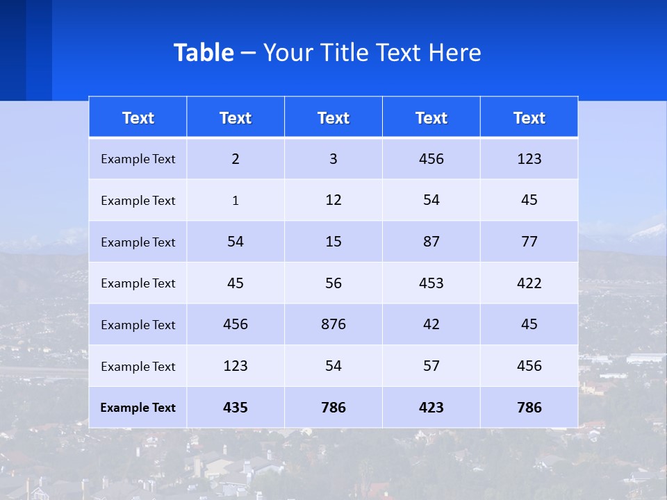 Winter Housing Panorama PowerPoint Template
