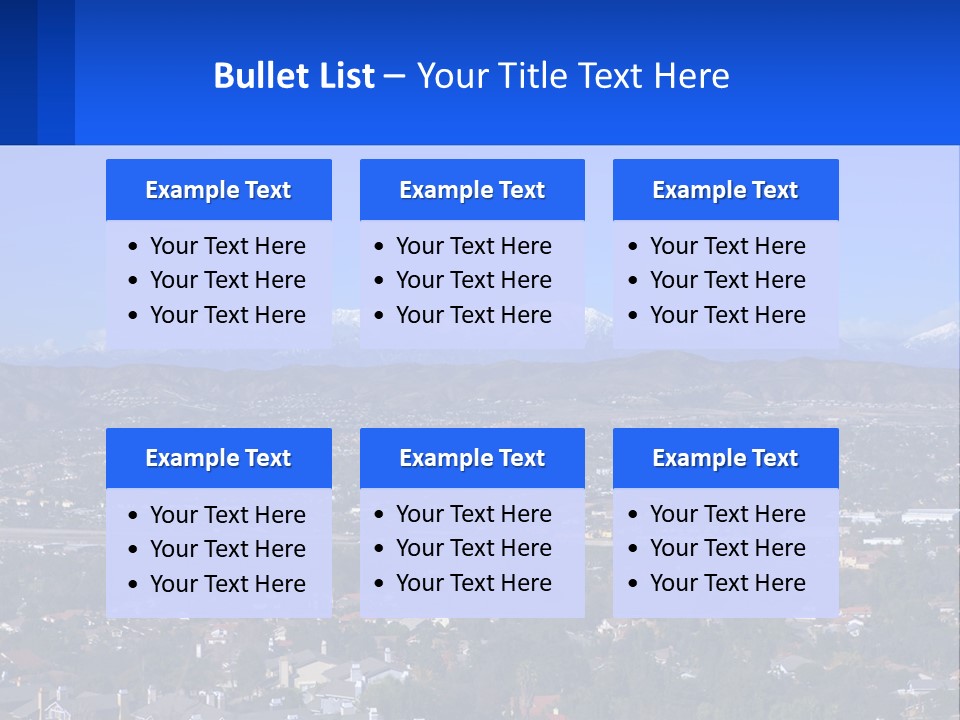 Winter Housing Panorama PowerPoint Template