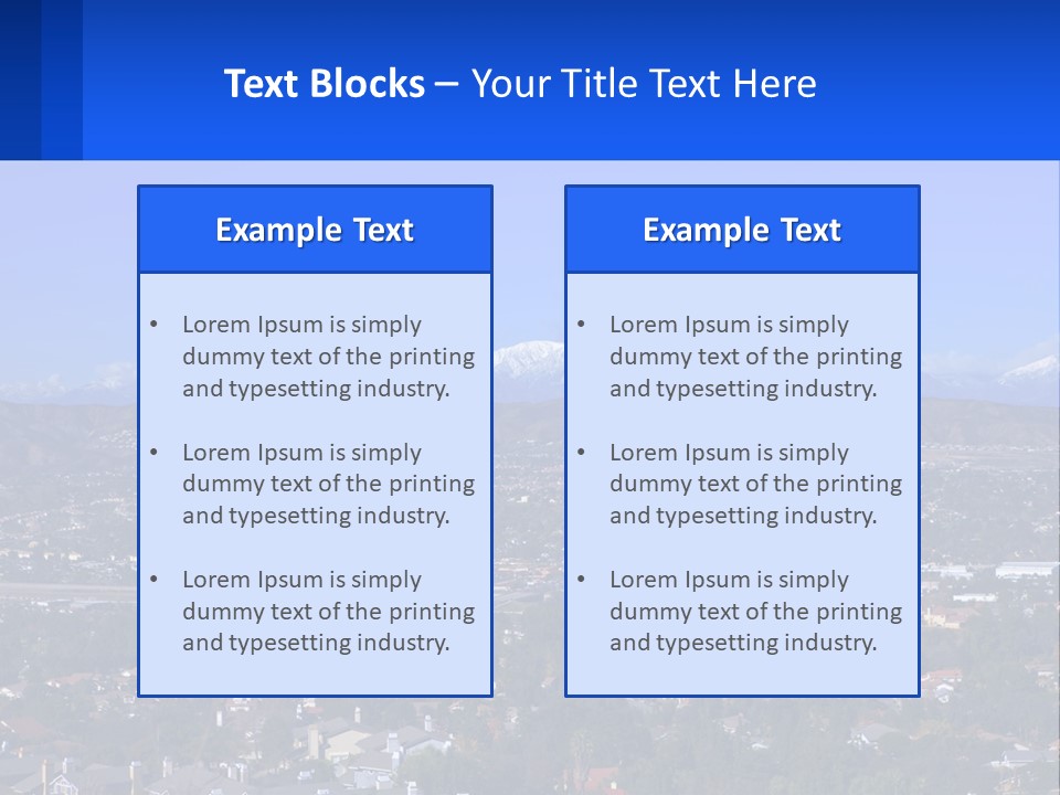Winter Housing Panorama PowerPoint Template