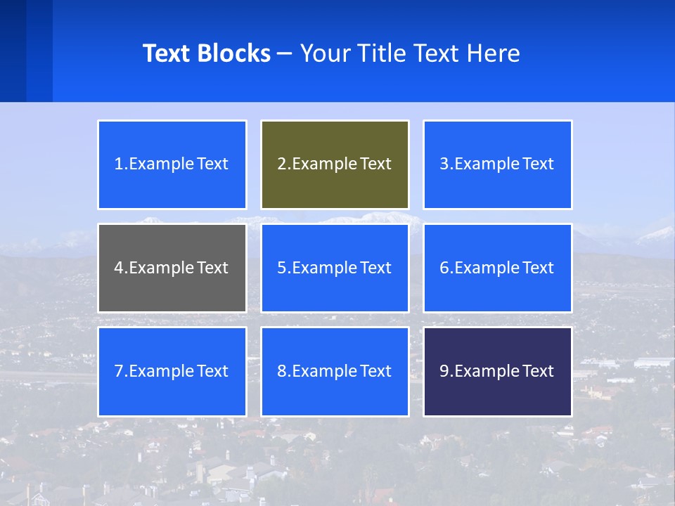 Winter Housing Panorama PowerPoint Template