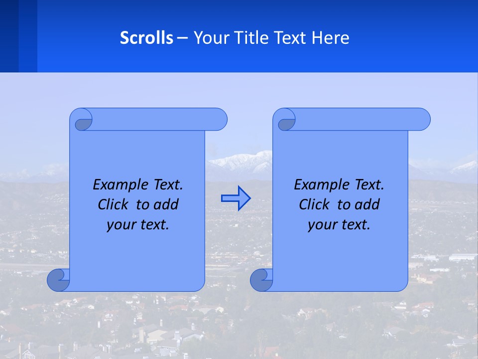 Winter Housing Panorama PowerPoint Template