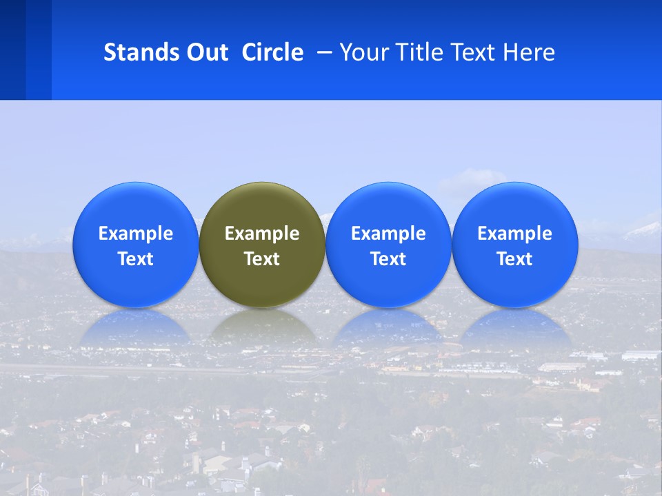 Winter Housing Panorama PowerPoint Template