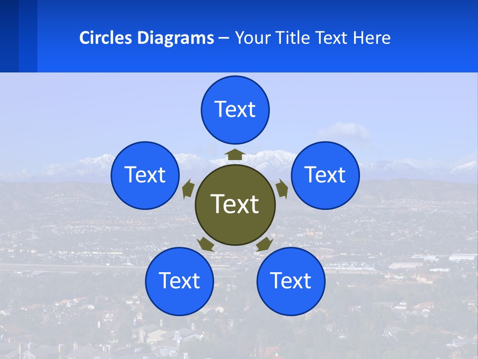 Winter Housing Panorama PowerPoint Template